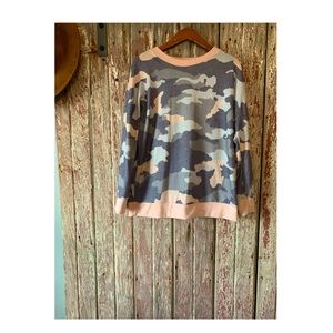 Oversized camo sweater